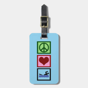 Cute Swimming Luggage Tag