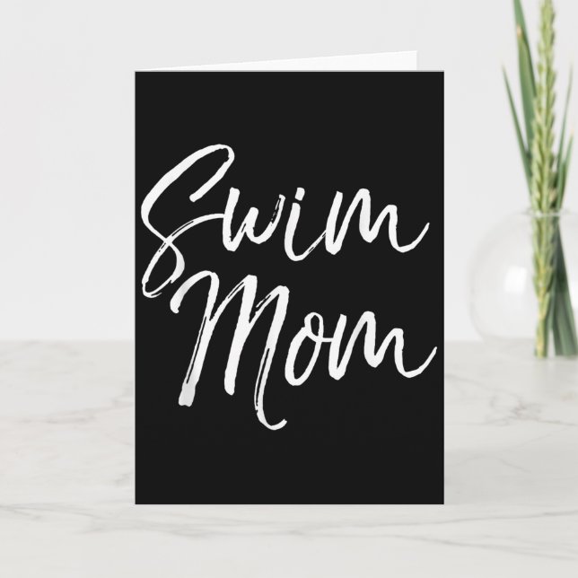 Cute Swimming Mom Mother's Day Gift For Swimmers S Card (Front)