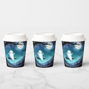 Cute Swinging Ghost Paper Cups
