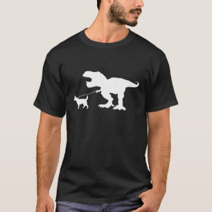 Cute T Rex Dinosaur Australian Cattle Dog Red Blue T-Shirt