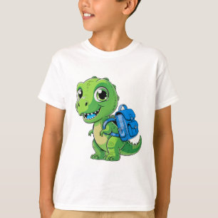 Cute T-Rex Dinosaur Backpack Funny School T-Shirt