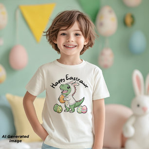 Cute T-Rex Dinosaur Happy Eastrawr for Boy's Toddler T-Shirt
