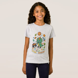 Cute T-Rex Dinosaur Ready Set Roar Adventure Kids T-Shirt