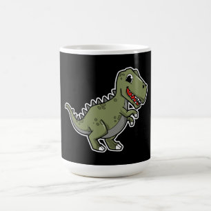 Cute T-Rex Dinosaur Sticker – Funny Cartoon Dino Coffee Mug