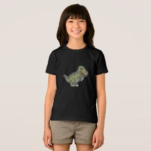Cute T-Rex Dinosaur Sticker – Funny Cartoon Dino Tri-Blend Shirt