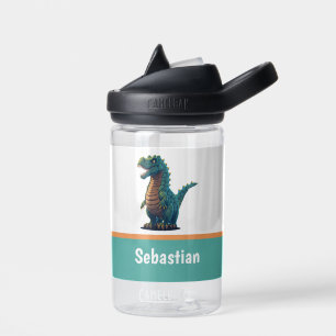 Cute T-Rex Happy Dinosaur Tyrannosaurus Rex Water Bottle