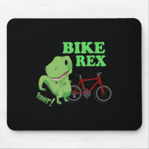 Cute T-rex Mountain Bike Dinosaur . Mtb Biking Tee Mouse Mat