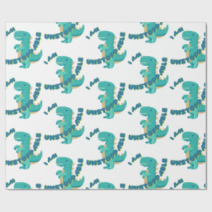 Cute T-REX with motivational quote Wrapping Paper
