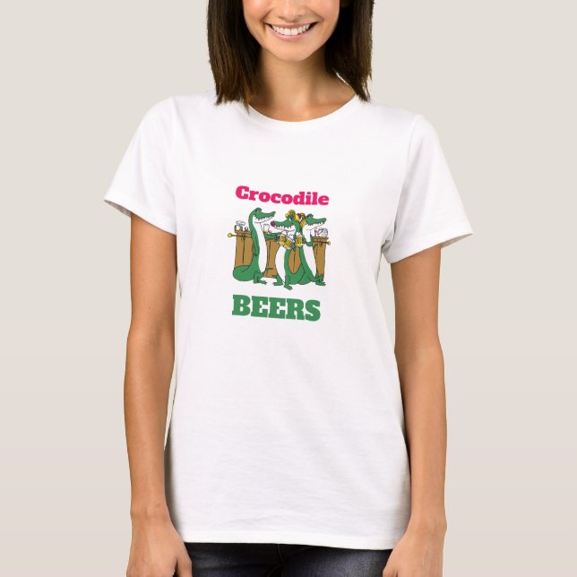 CUTE! T-Shirt Crocodile BEERS -  Funny (Front)