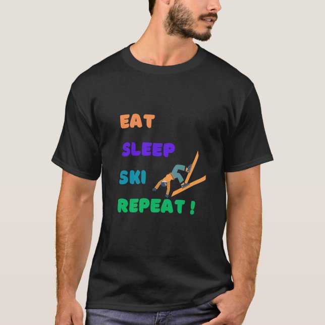 cute t-shirt for skiing lovers (Front)
