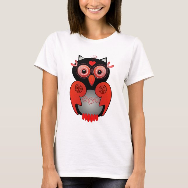 Cute t-shirt with deco Owl (Front)