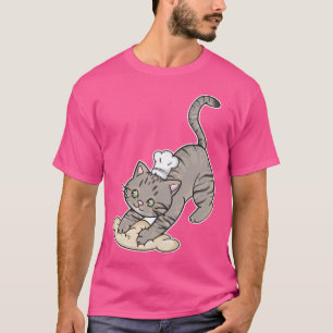 Cute Tabby Cat  Baker - Making Biscuits T-Shirt