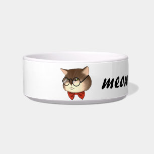 Cute tabby cat bowl