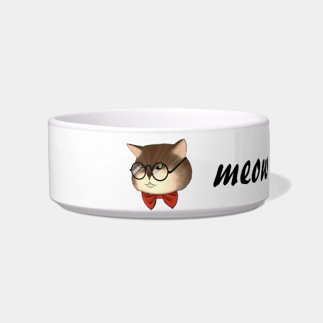 Cute tabby cat bowl (Front)