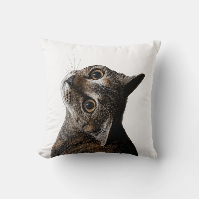 Cute Tabby Cat Close Up Photo  Cushion (Front)