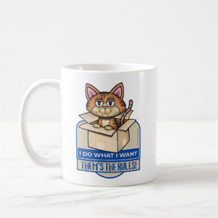 Cute Tabby Cat I Do What I Want Coffee Mug