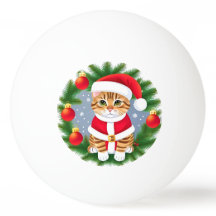 Cute Tabby Cat in Santa Outfit