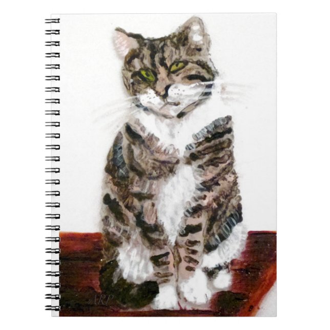 Cute Tabby Cat Notebook (Front)