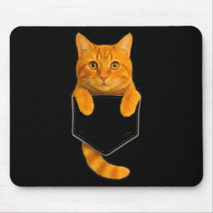 Cute Tabby Cat Pocket Funny Gifts Cat Mom Cat Dad Mouse Mat