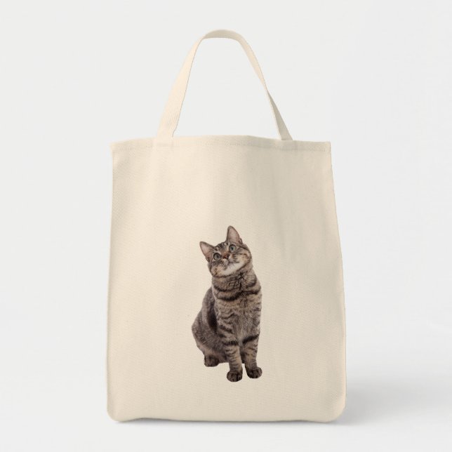 Cute Tabby Cat Tote Bag (Front)