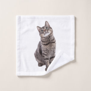 Cute Tabby Cat Wash Cloth