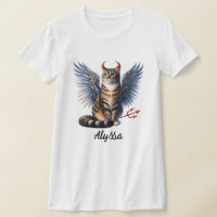 Cute Tabby Demon and Angel Cat 