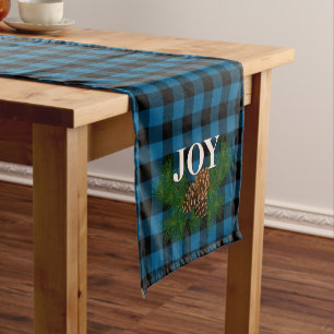 Cute Table Runner Cabin Home Decor With Joy Text,