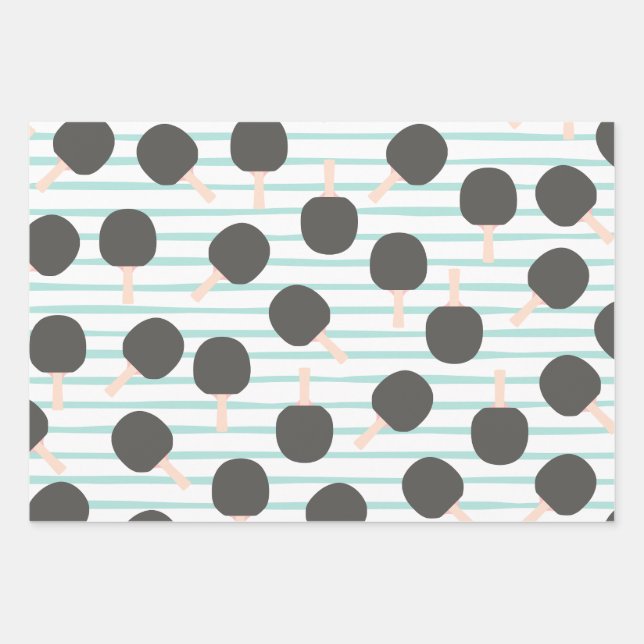 Cute Table Tennis Wrapping Paper (Front)