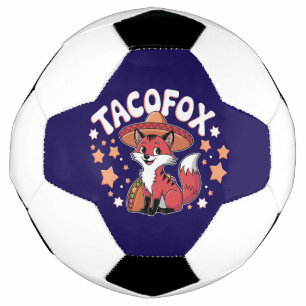 Cute taco fox cartoon design for taco lovers football