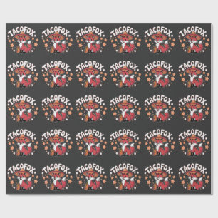 Cute taco fox cartoon design for taco lovers  wrapping paper