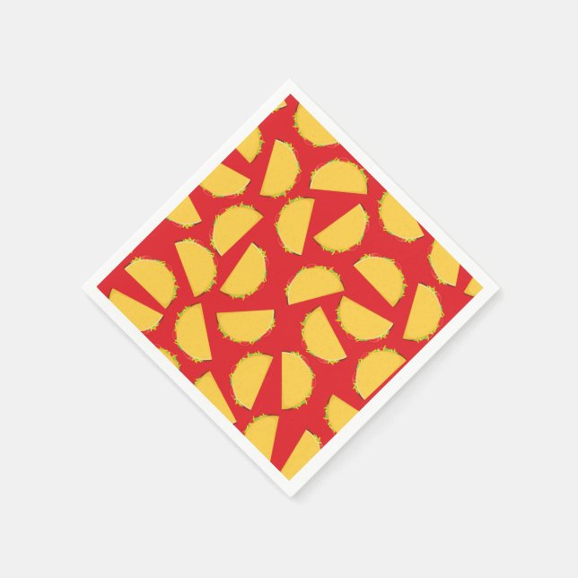 Cute Taco Kids 1st Birthday Party Mexican Food Napkin (Corner)