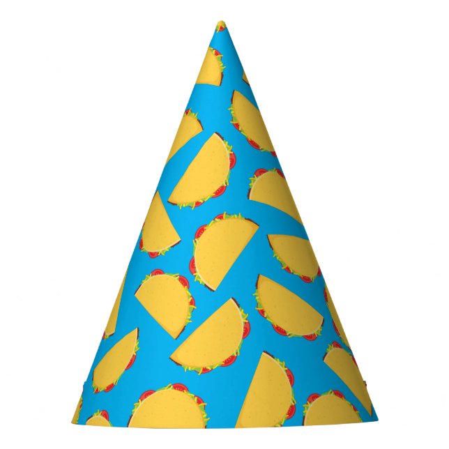 Cute Taco Kids 1st Birthday Party Mexican Food Party Hat (Front)