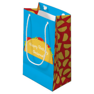 Cute Taco Kids 1st Birthday Party Mexican Food Small Gift Bag