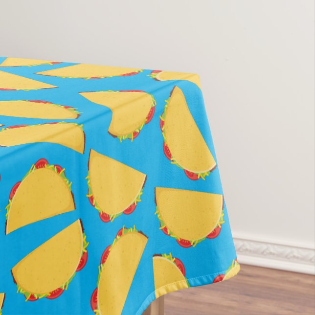 Cute Taco Kids 1st Birthday Party Mexican Food Tablecloth (In Situ)