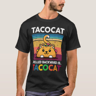Cute Taco Kids Girls Taco Cat Spelled Backward Ta T-Shirt