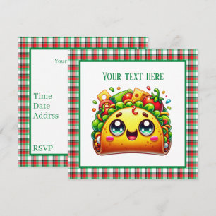 Cute taco lovers party invitation