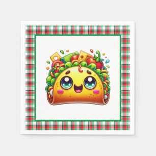 Cute taco lovers party napkin