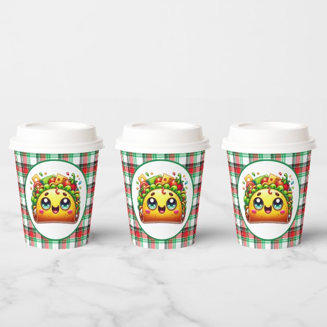 Cute taco lovers party paper cups (Multi)