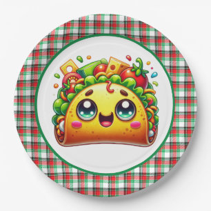 Cute taco lovers party paper plate