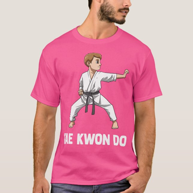 Cute Taekwondo Boy Kid Taekwondo Fighter T-Shirt (Front)