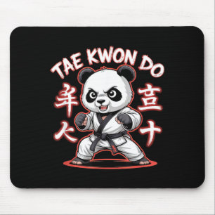Cute Taekwondo Panda - Funny Korean MMA TKD Mouse Mat