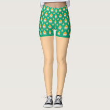 Cute Taiwan Mango Shaved Ice Shorts-Style Leggings