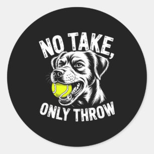 Cute take only throw german shepherd tennis humor classic round sticker