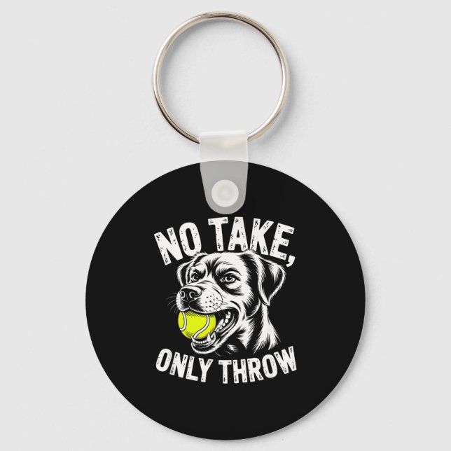 Cute take only throw german shepherd tennis humor  key ring (Front)