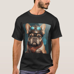 Cute Tan and Black Pug Graduating T-Shirt