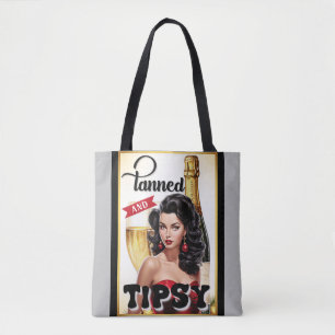 Cute Tanned and Tipsy Pinup Tote Bag
