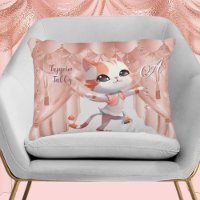 Cute Tap Dancing Tabby Cat Custom Monogram