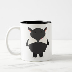 Cute tapir cartoon Two-Tone coffee mug