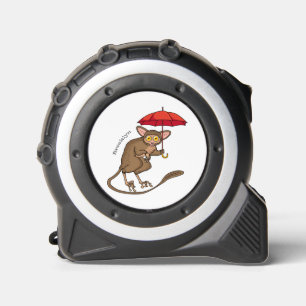Cute Tarsier with umbrella cartoon illustration 1