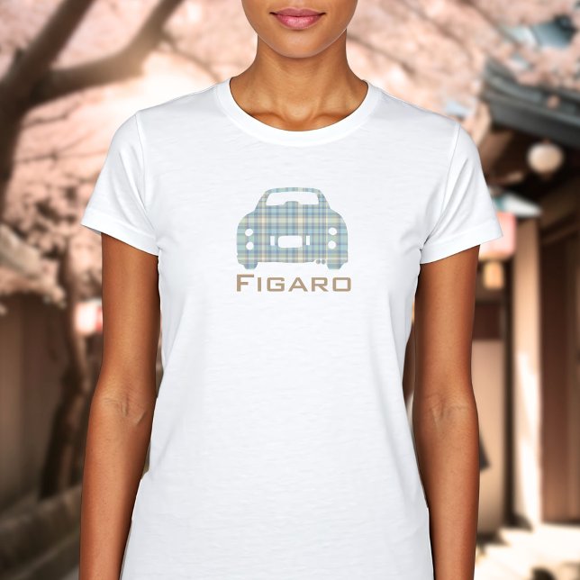 Cute Tartan Figaro Car Name Clan McFig T-Shirt (Add your name to this cute tartan figaro car t-shirt! Perfect to wear when driving your cute car)